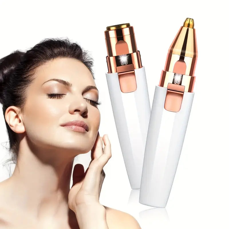 Rechargeable 2-in-1 Rechargeable Eyebrow Trimmer & Facial Hair Remover