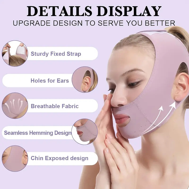 1pc Reusable Double Chin Reducer, Facial Slimming Band