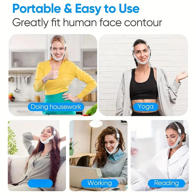 V-Shaped Face Lift Massager & Tightening Tool - Collagen Boosting - USB Rechargeable