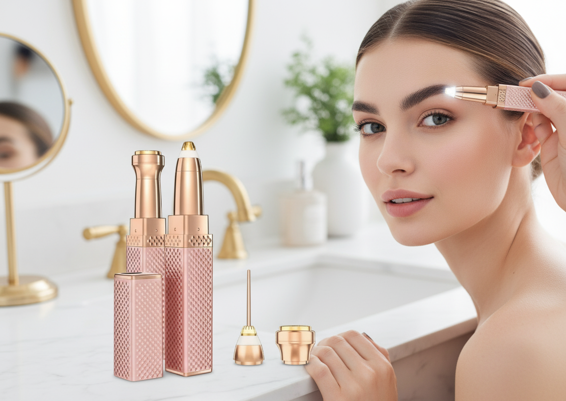 Rechargeable Eyebrow Trimmer & Facial Hair Shaver