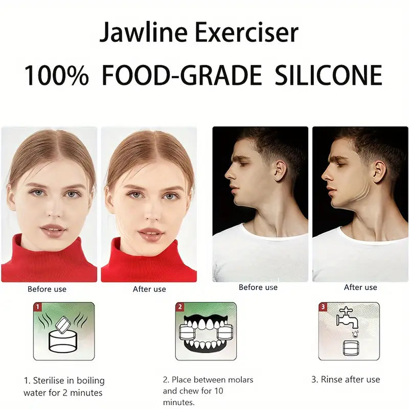 Premium Jaw Exerciser & Face Slimmer - Tightens Double Chin, Neck and Cheekbones